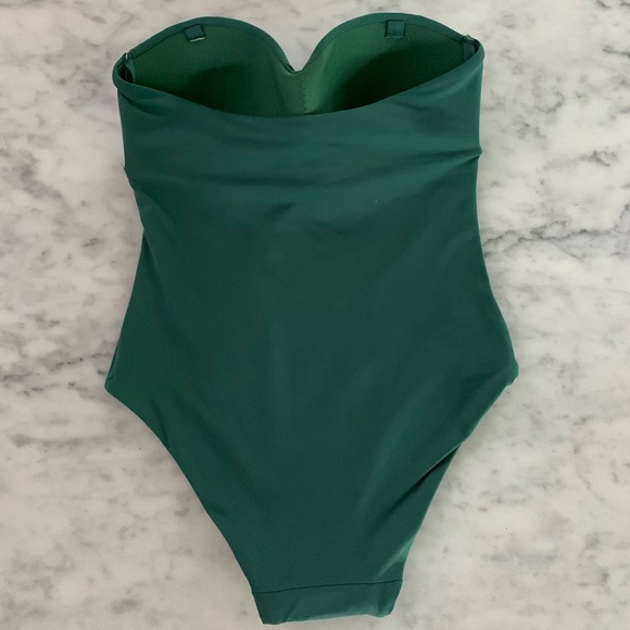 NWOT Knix green one piece strapless bathing suit size xs - Picture 2 of 5